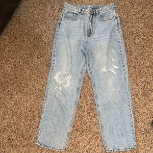 Distressed Light Blue Jeans